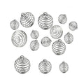 Hot Sale Silver Gold Plated Stone Holder Necklace Wire Spiral Bead Cages Pendant Findings for Jewelry Making and Crafting