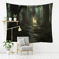 Rustic Bear Tapestry Farmhouse Bear Deer Tapestry Wall Hanging Kids Boys Girls Elk Moose Forest Animal Wall Tapestry Wildlife