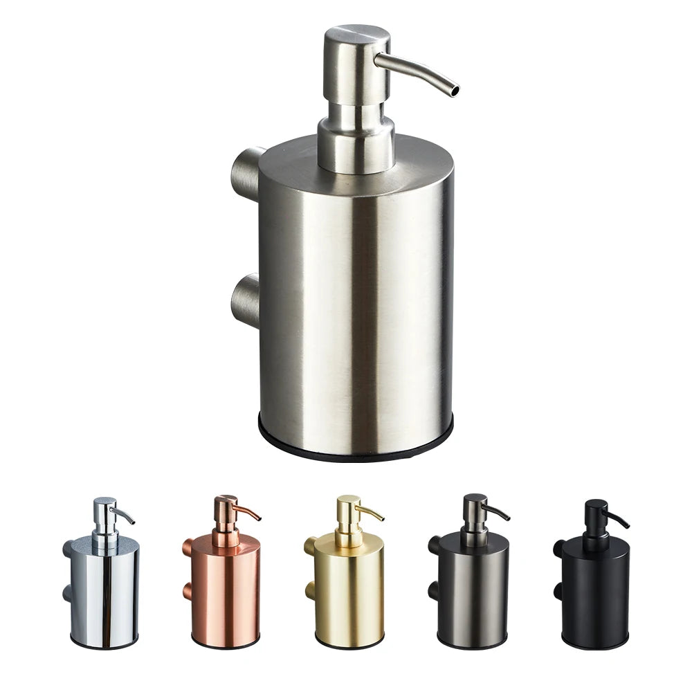 500 ml Wall Mounted Brushed Nickel Hand Soap Dispenser Stainless Steel for Kitchen and Bathroom for Hotels