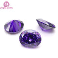 Yingma Wholesale Price 2*3mm to 13*18mm Oval Shape Cz Stone Violet Color Cubic Zirconia for Fine Jewelry Making