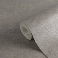 Made in Germany - Solid Wallpaper rolls Grey Dark Grey - Non Woven Vinyl - Factory Wallpaper Textile Structure - 1005 x 053 m