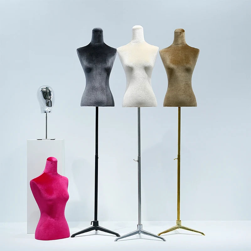 Fabric Covered Women Mannequin Stand for Clothes