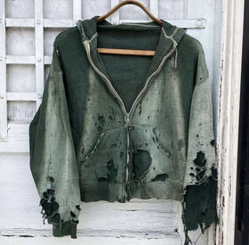 Custom Logo Heavy Weight Fabric Cut and Sew Embroidery Patch Oversized Distressed Unisex Acid Wash Sun Faded Waffle Hoodie Men