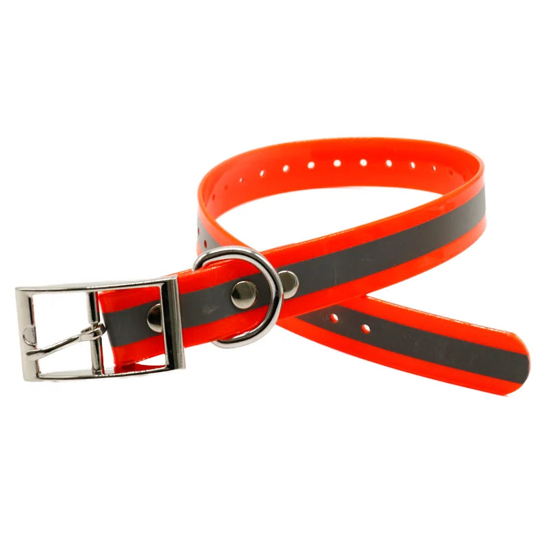 Customized Dog Collar Classic Solid Pattern Durable Waterproof Reflective Material Plastic Custom Log Packaging Simple Ribbon