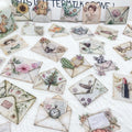 50Pcs Transparent Envelope Decorative Stickers for Notebook Wall Decor PET Post Letter Sticker