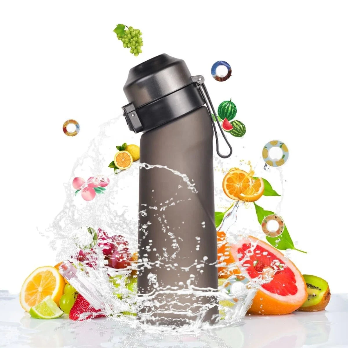 Plastic Tritan Flavouring Air Drinking Fruit Water  Bottle with Flavoured Pod