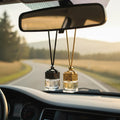 Customized Square Shape Mini Empty Car Perfume Bottle Diffuser Glass Bottle Cube Hanging Car Decoration