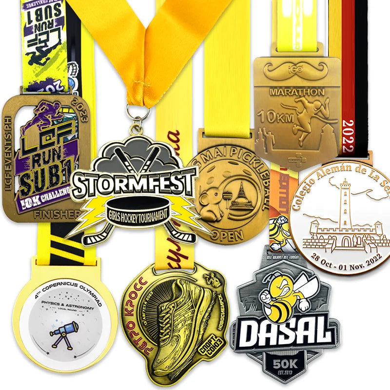 Personalized Gold Plated Enamel Metal Zinc Alloy Fighting Game Medal Jiu Jitsu Wrestling Medals With With Ribbon Lanyard