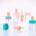 Empty Cosmetic Plastic Tube Packaging  pink Lip Gloss Container clear Lipgloss Tube with Wand 8ml