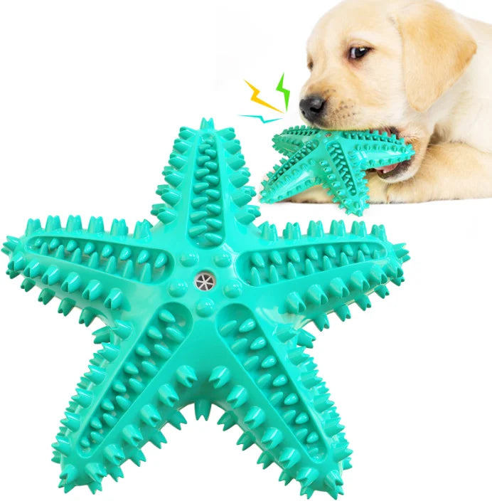 Accesorios Para Mascotas Hot Sale Sound Production Toy Cleaning Teeth Dog Starfish  Toy Pets Accessories