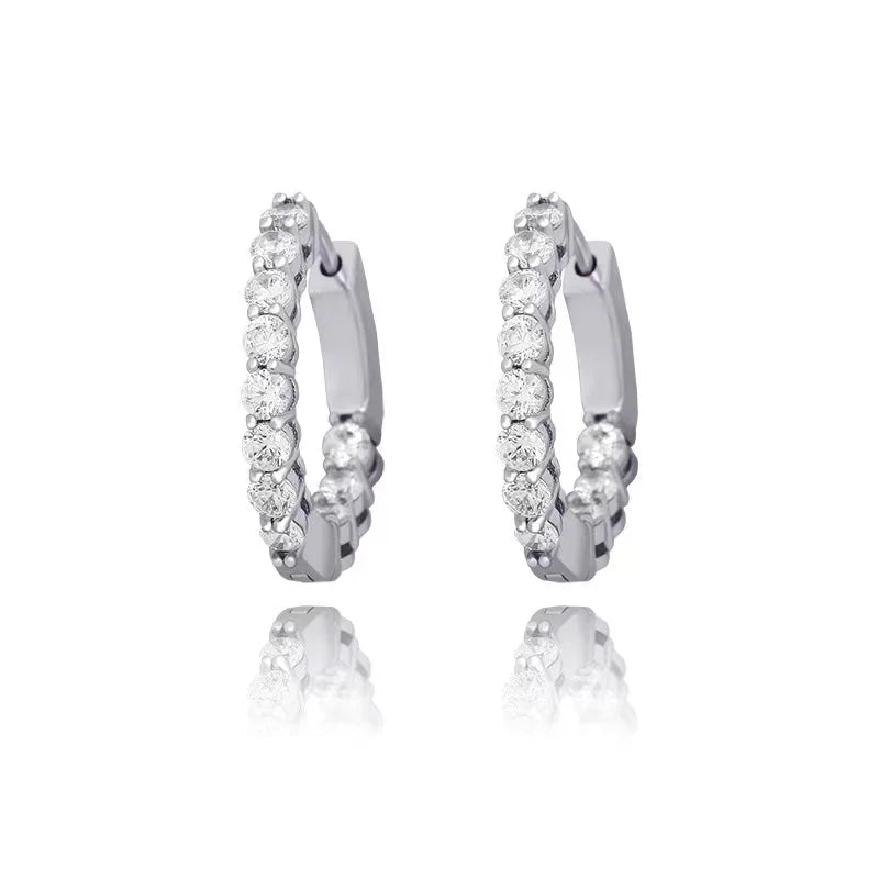 14K Gold Plated Chunky Silver Hoop Earrings Jewelry