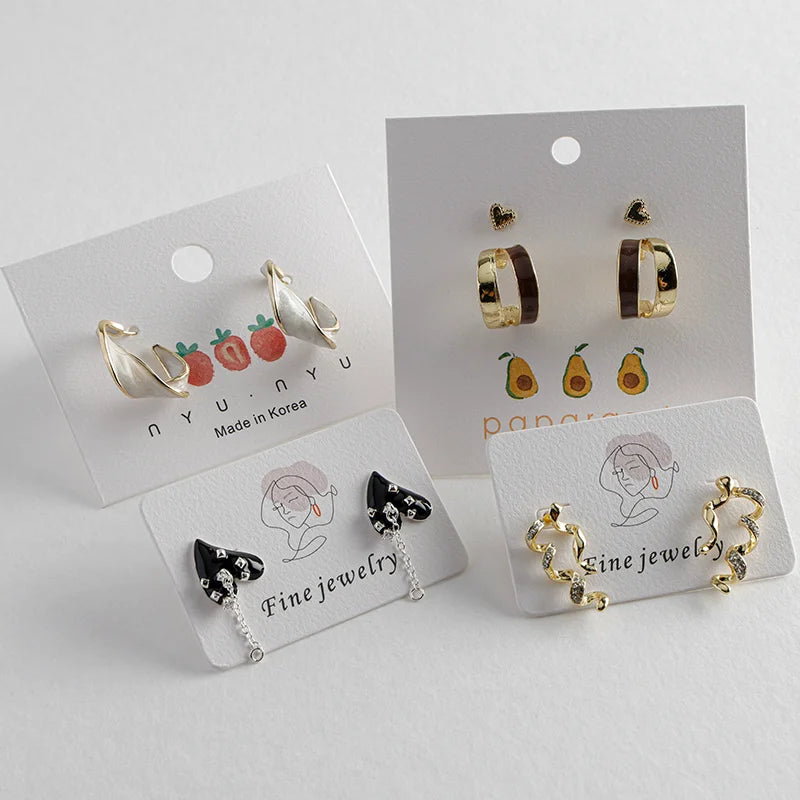 Wholesale Custom Logo Eco-Friendly Small Jewelry Tags Hanging Paper Necklaces for Bags