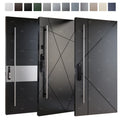 European Style High Quality Luxury Cast Aluminum Front Doors Security Hotel Entrance Door Exterior Black Aluminum Doors