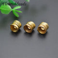 Jewelry Accessories Gold Plated Stripe Spacer Beads