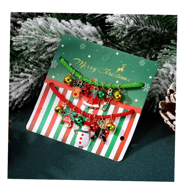 VKME New Christmas Cartoon Bracelet Set Christmas Jewelry