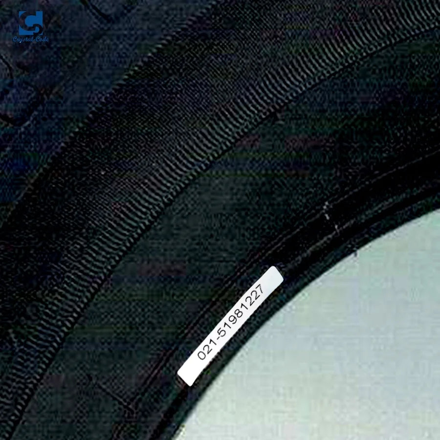 Custom Tire Sticker Labels Motorcycle Vulcanize Barcode Print Waterproof Roll Logo Size Vulcanization Label