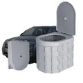 X-Rain Modern Portable Camping Toilet ABS Material Concealed Tank Gravity Flushing Outdoor Use for Adults Kids Lightweight 1.3kg