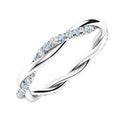 Solid 925 Sterling Silver Jewelry Natural Aquamarine Zircon Wedding Band Ring for Women Men