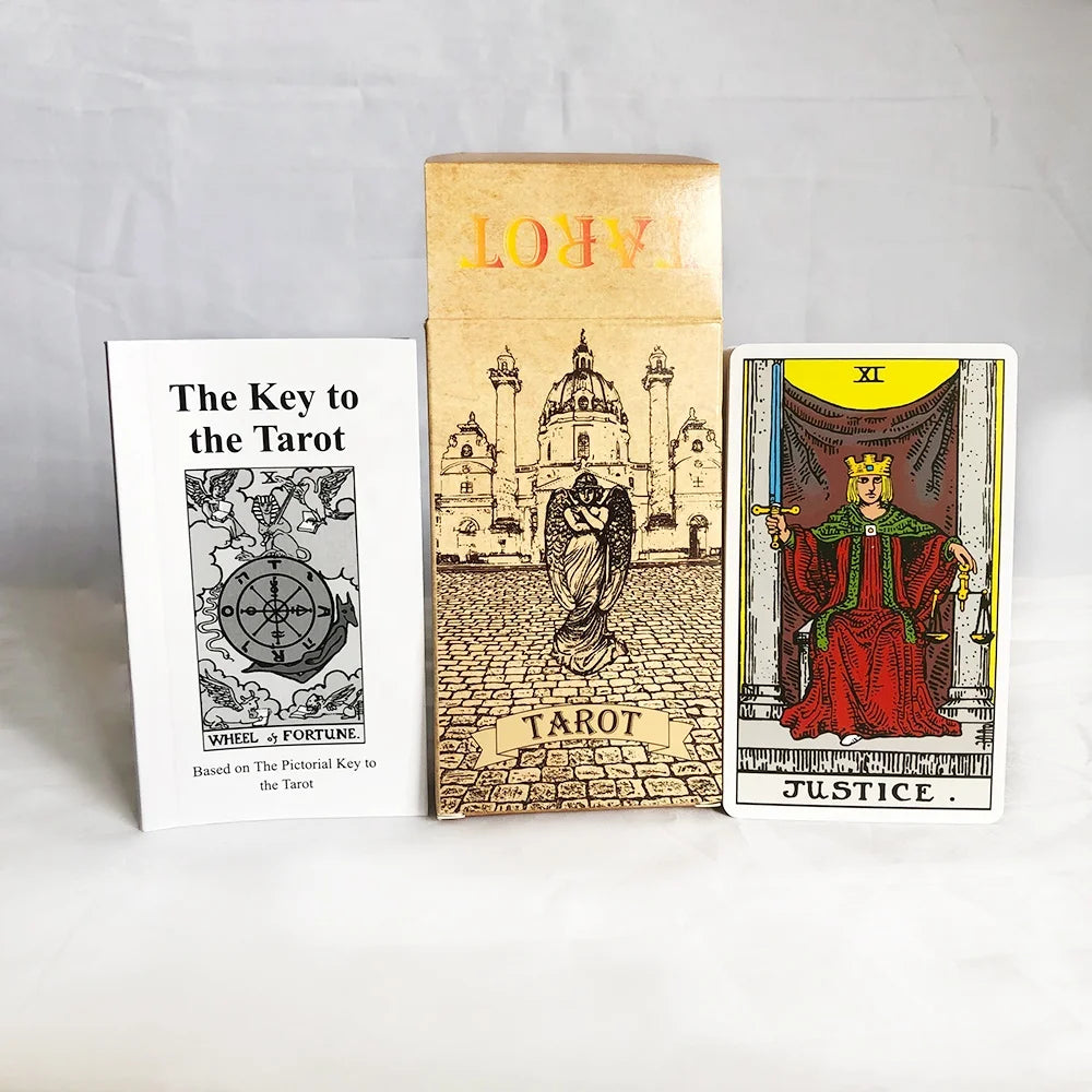 500 Styles 78 Tarot Deck English Crystal Card Deck Oracle E-guide Book Divination Board Game Witch Tarot Small World Board Game