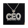 Customized Hip Hop Solid Silver 925 Pendant Iced Out VVS White D Moissanite Diamond Men CEO Letter Pendant Necklace