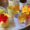 Nordic Ins Ceramic Mug Flower Cup Korean Ceramic Handmade Office Couple Coffee Ceramic Water Cup