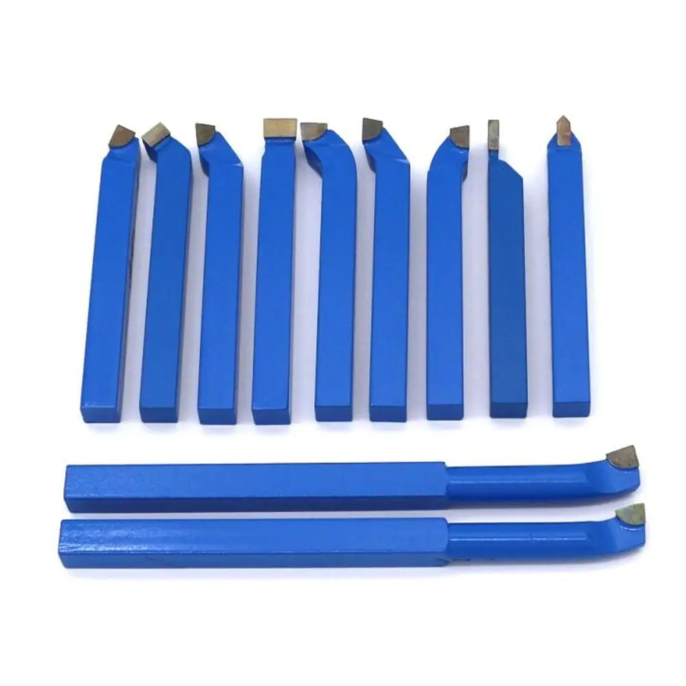 12mm Square Shank Brazed Holder 11 Pieces Lathe Tool Holder Set Tungsten Carbide Tipped Tool for Metal MegaBDM