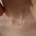 SP Minimalist 925 Sterling Silver 14K Gold Donut Ring Zircon Luxury S925 Choker Necklace for Women