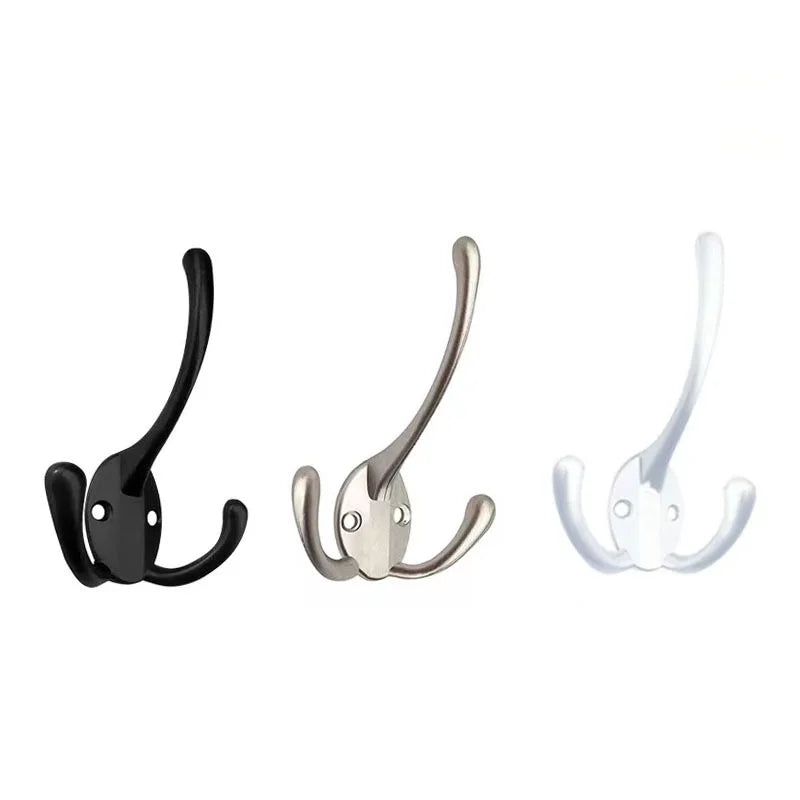 Manufacturer'S Direct Selling Zinc Alloy Large Double Hook Metal Clothes Hook Three Claw Clothes  Vintage Alloy Coat Hook