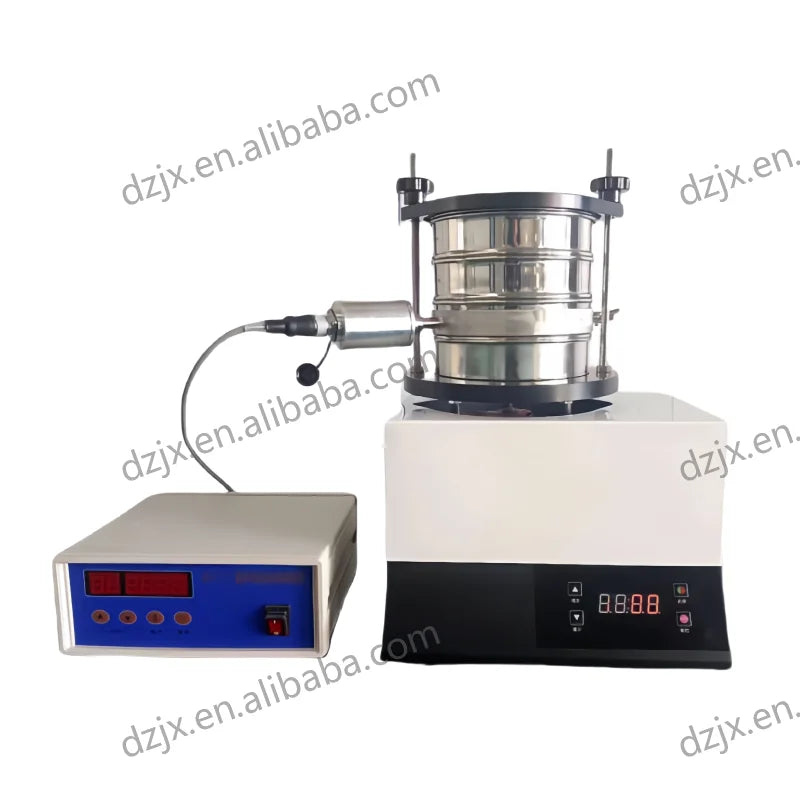 DZJX 300 Mm Laboratory Ultrasonic Test Sieve Shaker Soil Aggregate Sieve Analysis Electromechanical Vibration Test Set