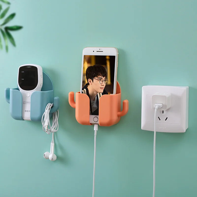 Abs Wall Mount Bedside Mobile Phone Charging Holder Bracket Cell Phone Holder