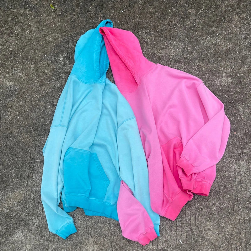 430 Gsm Customise Cotton  Men Hoodie Screen Puff Printing Distressed Heavyweight Acid Wash Manufacturers Oversized Hoodie