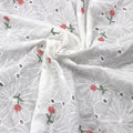 90*135cm 100% Hollow Flower Wedding Embroidered Cotton Fabric Lace Fabric for Dress Shawl Diy Sewing Supplies Crafts