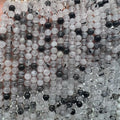 Wholesale 4/6/8/10/12mm Natural Stone Black Hair Quartz Crystal Round Loose Beads for Jewelry Making DIY Bracelet Necklace