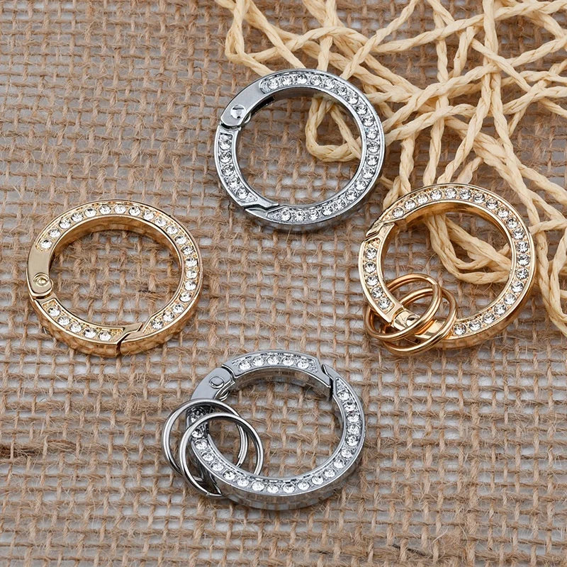 Manufacturers Selling 35mm Metal Spring Decoration Keychain Bling Bling Spring Clasp Electroplating Not Easy to Fade Durable