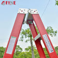Aluminium & Fiberglass a Type Folding Red Cable  Electician Step Ladder