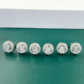 Simple Round Stone Stud Earrings Women S925 Silver Stud Earrings Mini Zirconia Stud Earrings