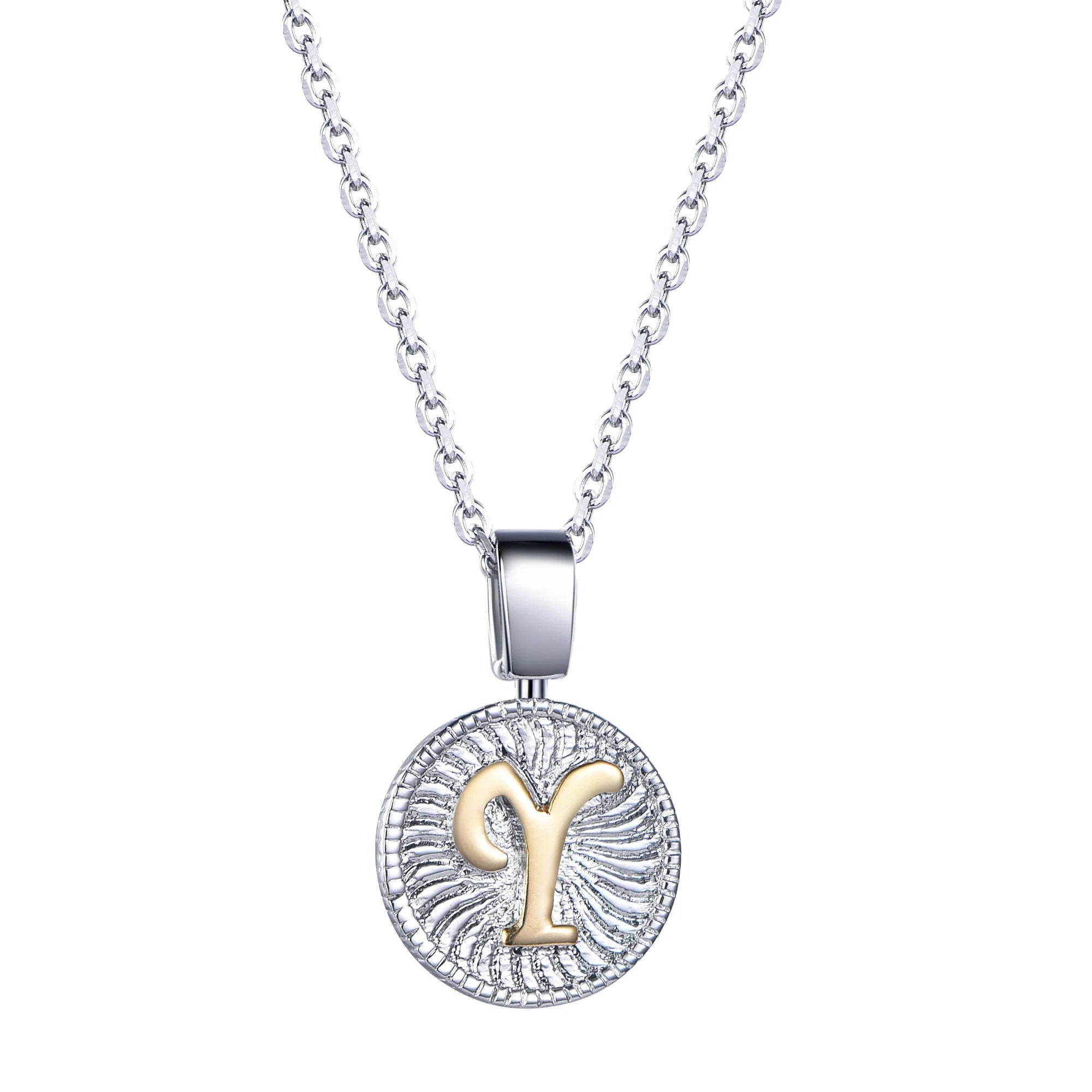 Hot Selling 925 Sterling Silver Initial Letter Pendant Gold Plated A-Z Pendant with Pearl Floral Pattern for Jewelry Making