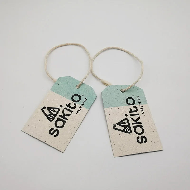 Custom  Pricetag  Printed Brand Hangtags Name Logo Cardboard Label Clothing Tags for Pillow