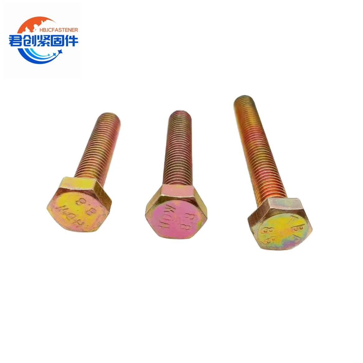Customized Steel Hex Bolt Factory-Price Color Plated Zinc Galvanize DIN Standard Complete Specification National Sale Service
