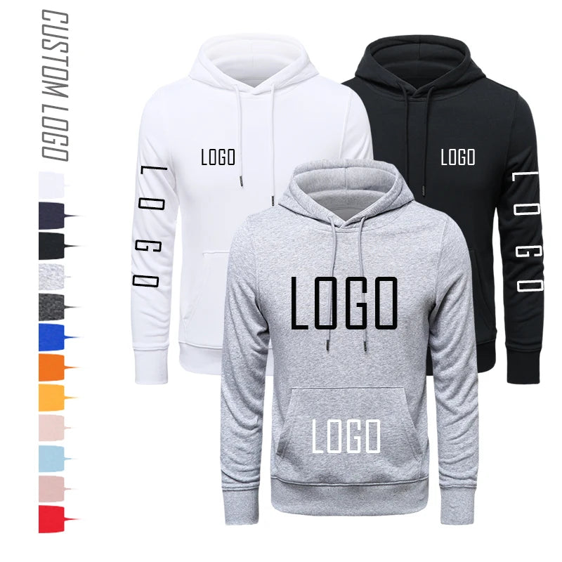 Wholesale Custom Heavy Cotton Sports Crewneck Pullover Hoodies Men Hooded Sweatshirt Mens Hoodie