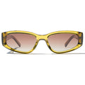 Finion Women Small Triangle Rivet Cat Eye Sunglasses Yellow Cat Eye Sunglasses