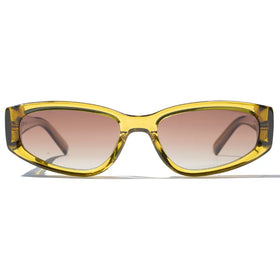 Finion Women Small Triangle Rivet Cat Eye Sunglasses Yellow Cat Eye Sunglasses