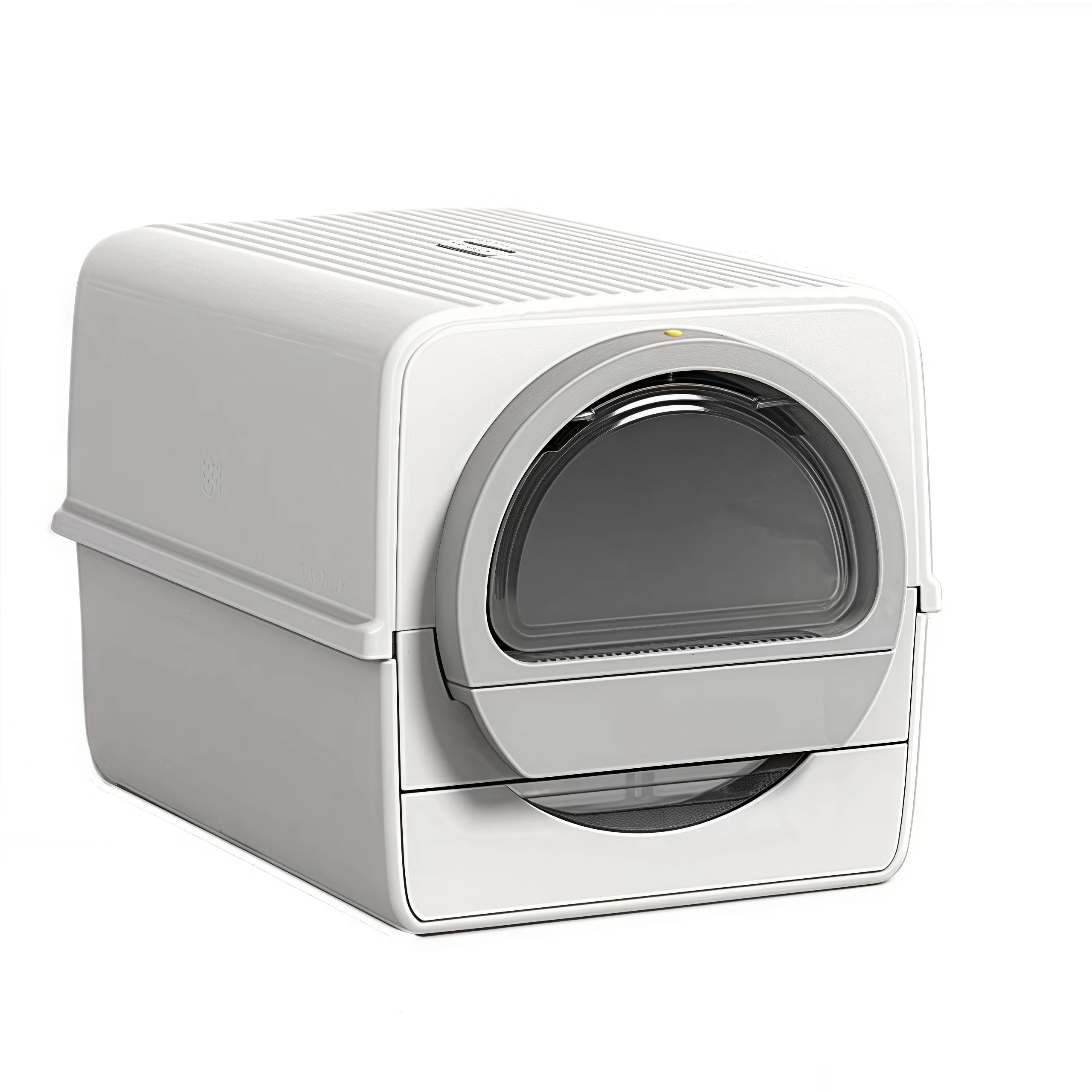 Easy-Clean Semi-Automatic Cat Litter Box - Pull-Out Tray Large Enclosed Cat Toilet for Hassle-Free Maintenance