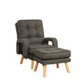 Modern Single Office & Living Room Sofa Chair with Coffee Table Fabric Lazy Sofa & Balcony Table Home Dining Furniture
