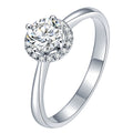 GRA  Jewelry Brilliant Round Cut Halo Diamond Moissanite Luxury Ring Solid 925 Sterling Silver 1 2 3Carat for Women Wedding