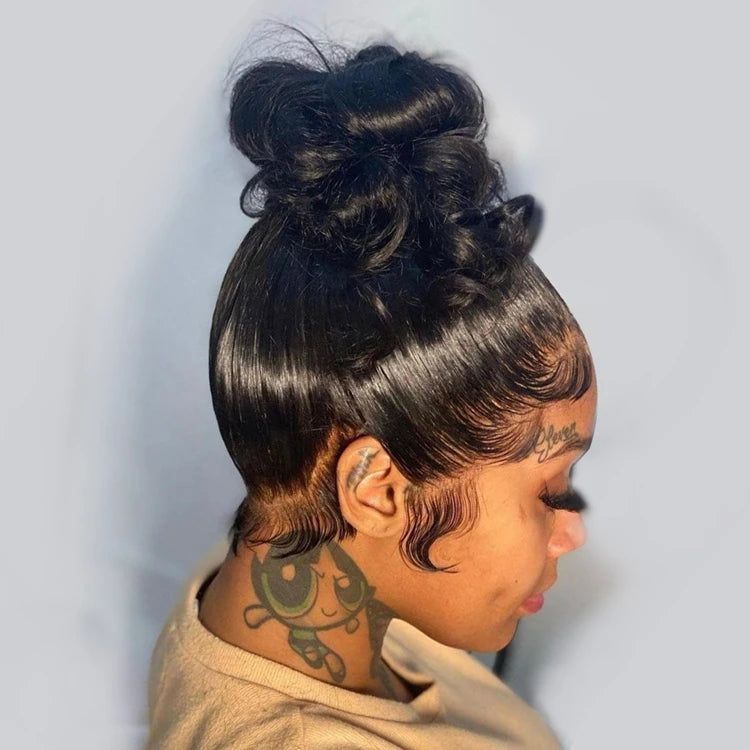 Vendor's 360 Lace Frontal Human Hair Wigs Transparent HD Pre-Plucked Full Lace Wig Black Women Straight Style Virgin Hair Grade