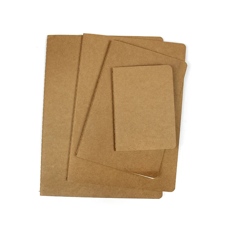 Brown Custom logo Printed Four Size A4 A5 A6 B5 Composition Paper Notebooks