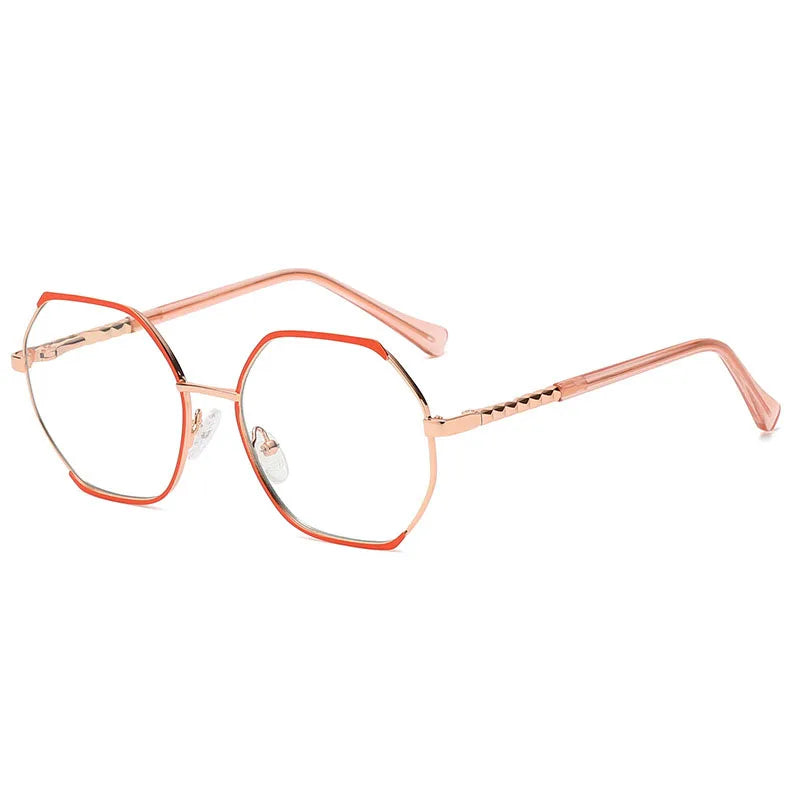 Good Price TR90 Metal Eyeglass Frames Women's Anti Blue Light Glasses with Spring Temple