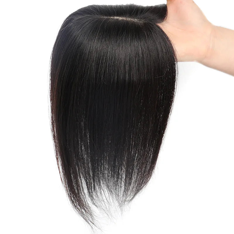 AU LONGFOR Best-selling Hand-woven Hair Piece Wig Piece for Women's Long Hair Top Replacement Real Hair Block