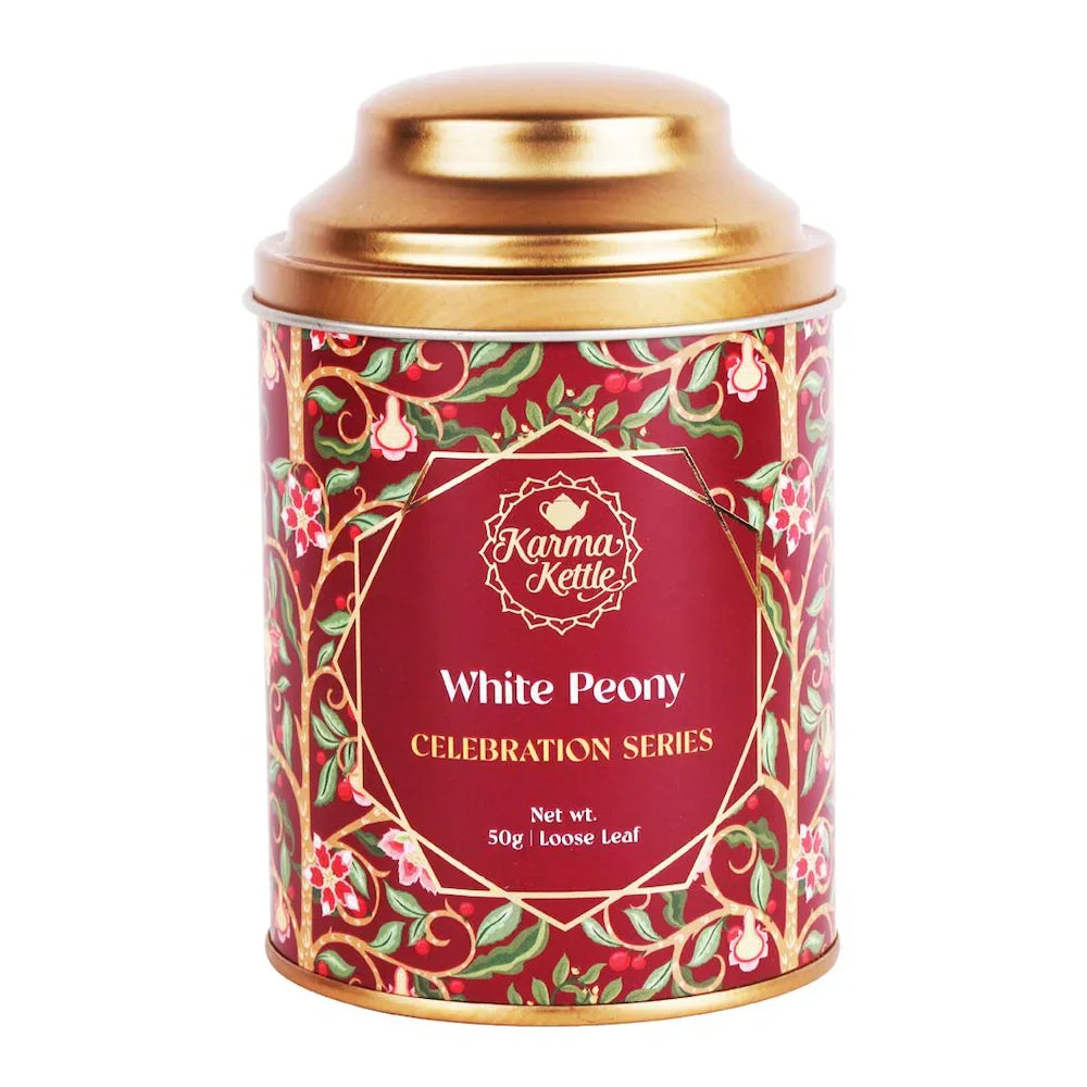 Hot Sale Food Grade Large sealed Coffee Packaging Container Airtight Luxury Metal Round Peony Tea Tin Box for Loose Tea